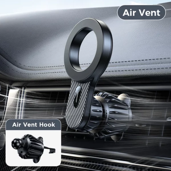 Joyroom Magnetic Car Phone Holder Universal Strong Car Air Vent Phone Mount Compatible with iPhone Samsung LG Google Pixel, etc - Ships From : CHINA - Color : black